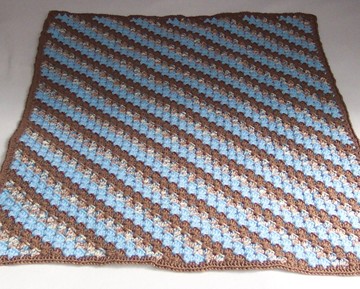 Diagonal granny square afghan