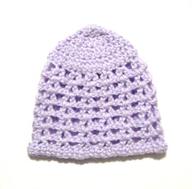 Easy crochet v-stitch newborn beanie baby hat