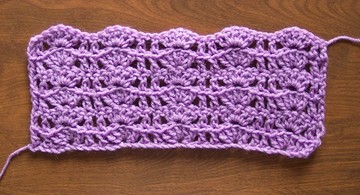 Double post stacked shell stitch