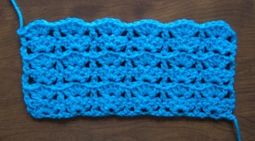 Stacked shell stitch