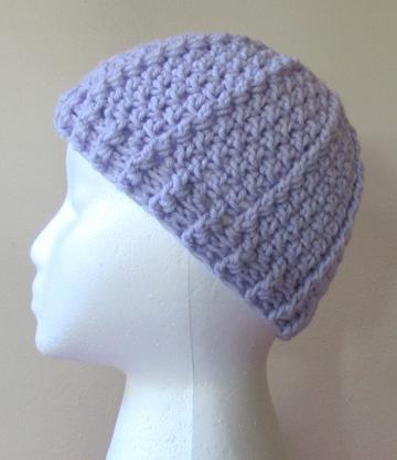 Crochet ribbed messy bun beanie hat for child