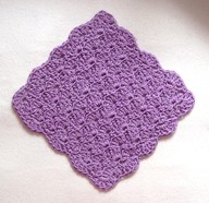 Crochet solid shells dishcloth 